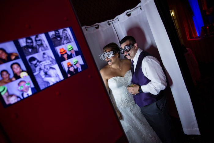 Enclosed Photo booth at Woodwinds Firelight room